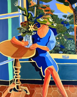 Femme au bouquet
